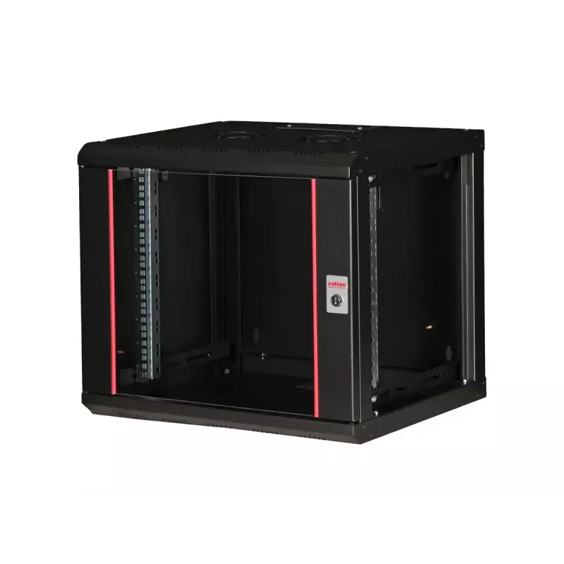 ROLINE 19 inch sienas stiprinājuma skapis Pro 9U, 450x600 WxD, melns, atslēgas slēdzene, IP20