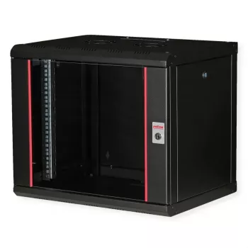 ROLINE 19 inch sienas stiprinājuma skapis Pro 9U, 450x600 WxD, melns, atslēgas slēdzene, IP20