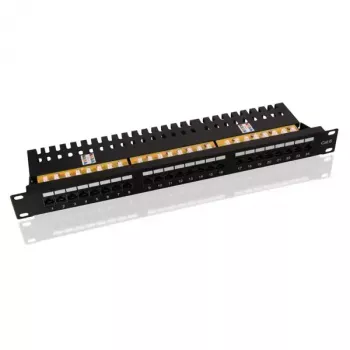 VALUE Cat.6/Class E 24 Portu UTP Patch Panel melns
