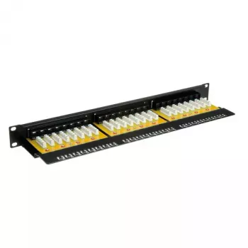 VALUE Cat.6/Class E 24 Portu UTP Patch Panel melns
