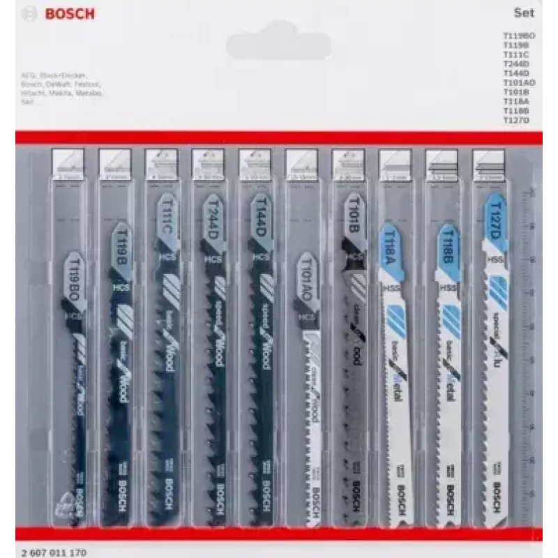 Bosch 2 607 011 170 finierzāģa asmeņu komplekts 10 gab.