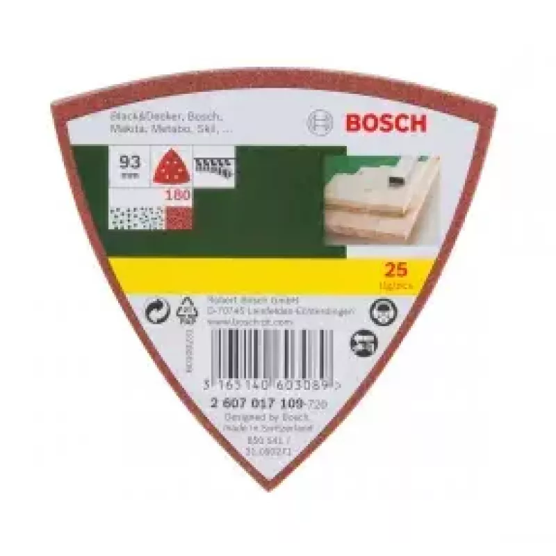 Bosch 2607017109 Slīpēšanas loksnes 25 gab.