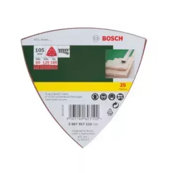 Bosch 2607017111 Slīpēšanas loksnes 25 gab., trijstūra