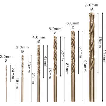Urbju komplekts Bosch HSS Twist Drill Bits Cobalt