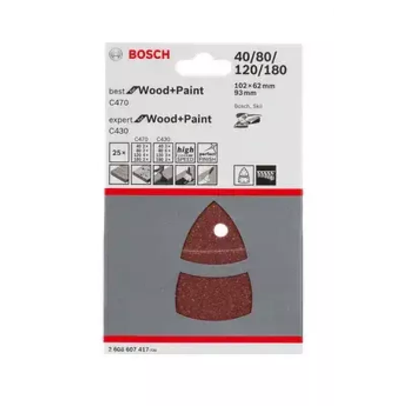 Bosch 2608607417 Slīpēšanas paliktnis, 2 gab.