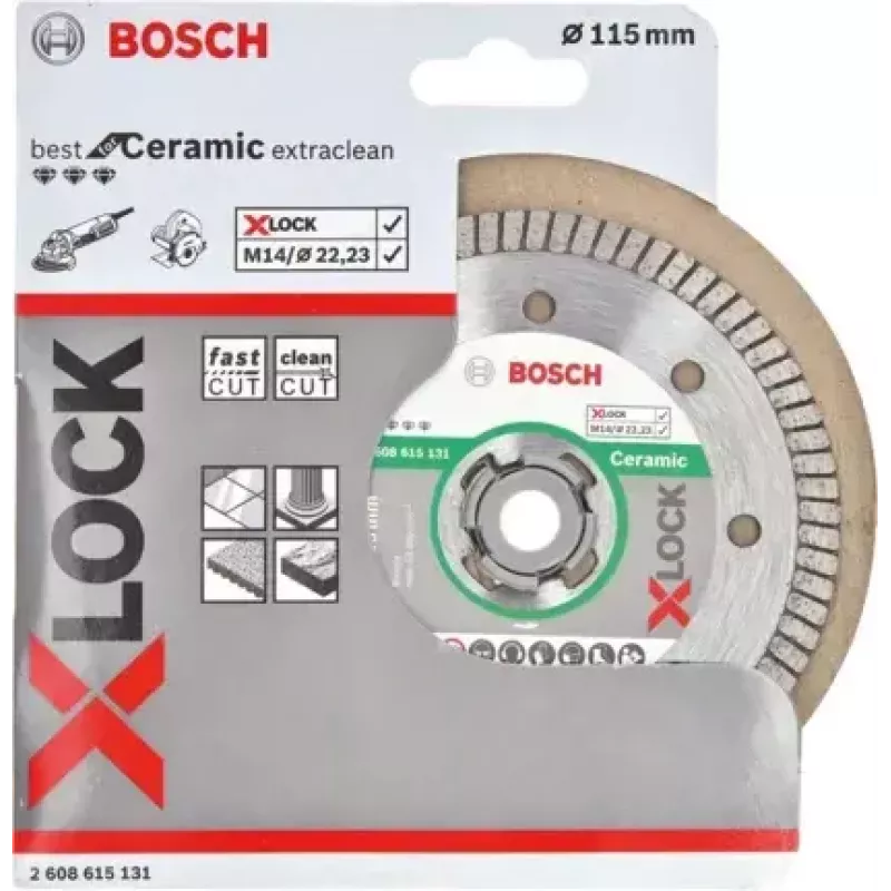 Bosch 2 608 615 131 griešanas disks (X-LOCK Best for Ceramic Extra Clean Turbo)