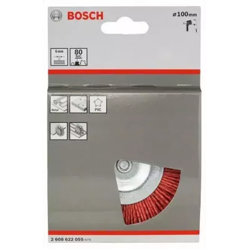Stiepļu birste Bosch 2 608 622 055 10 cm diametrs 6 mm kāts