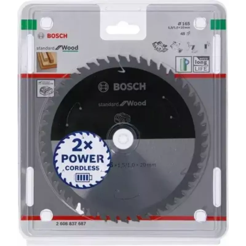 Bosch STANDARD FOR WOOD ripzāģa asmens 16,5 cm 1 gab.