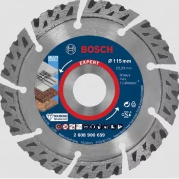 Disks zāģa ripai Bosch EXPERT MultiMaterial 11,5 cm ķieģeļiem, betonam