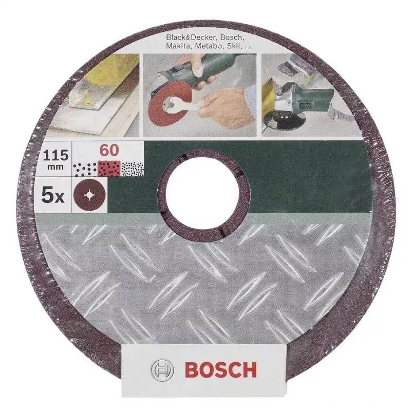 Slīpēšanas disks Bosch 2609256252, urbuma diametrs 2.2 cm, iepakojumā 5 gab.