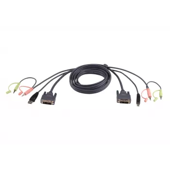 ATEN DVI-D Dual Link USB KVM kabelis 1,8m melns