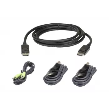 ATEN 2L-7D03UDPX4 Secure KVM kabeļu komplekts, 3 m, DisplayPort + USB + Audio