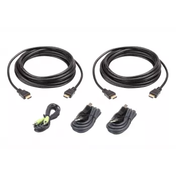 ATEN 2L-7D03UHX5 Secure KVM kabeļu komplekts 3m HDMI Dual Display