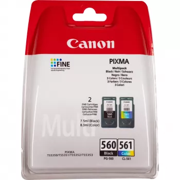 Canon PG-560 Black un CL-561 Colour tintas kasetņu komplekts