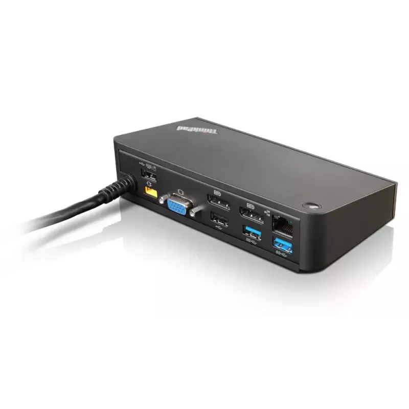 Lenovo OneLink+ Doks 40A40090EU, USB 3.2 Gen 1, melns, Ethernet 1000 Mbit/s
