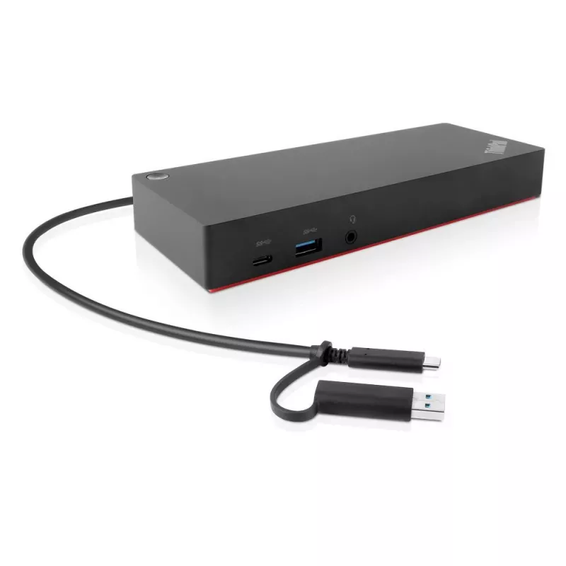 Lenovo ThinkPad Hybrid USB-C ar USB-A Dokstacija, vadu, USB 3.2 Gen 2 Type-C, melna