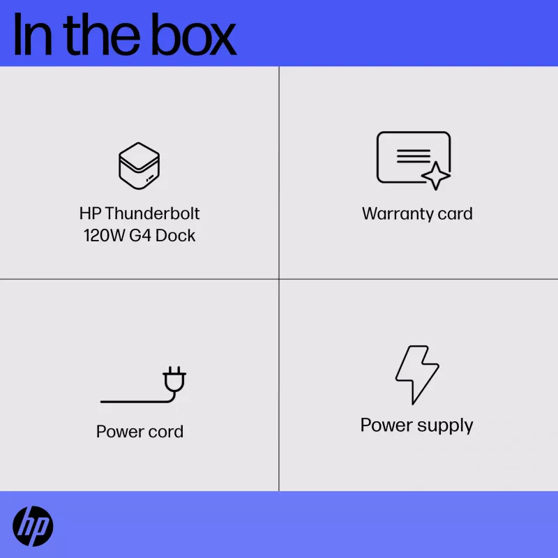 HP Thunderbolt Dock 120W G4 vadu dokstacija melna Thunderbolt 4