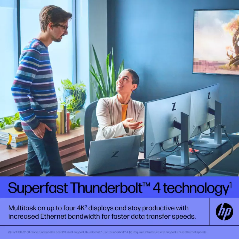 HP Thunderbolt Dock 120W G4 vadu dokstacija melna
