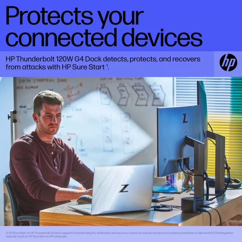 HP Thunderbolt Dock 120W G4 vadu dokstacija melna