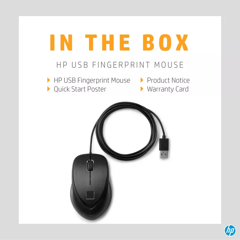 Pele HP USB Fingerprint Mouse USB Type-A