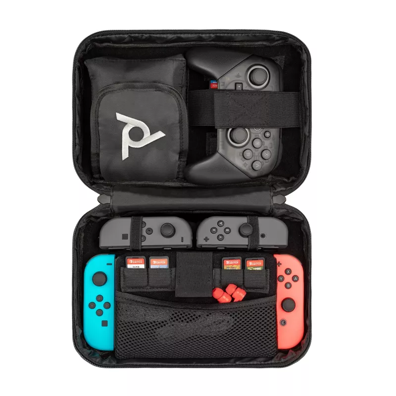 PDP Commuter Case - Elite Edition, Sleeve maciņš, Nintendo, Melns, Pelēks, Nintendo Switch, Nintendo Switch Lite, Nintendo Switch OLED, Izturīgs pret kritieniem, Izturīgs pret skrāpējumiem, Rāvējslēdzējs