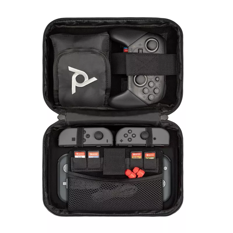 PDP Commuter Case - Elite Edition, Sleeve maciņš, Nintendo, Melns, Pelēks, Nintendo Switch, Nintendo Switch Lite, Nintendo Switch OLED, Izturīgs pret kritieniem, Izturīgs pret skrāpējumiem, Rāvējslēdzējs
