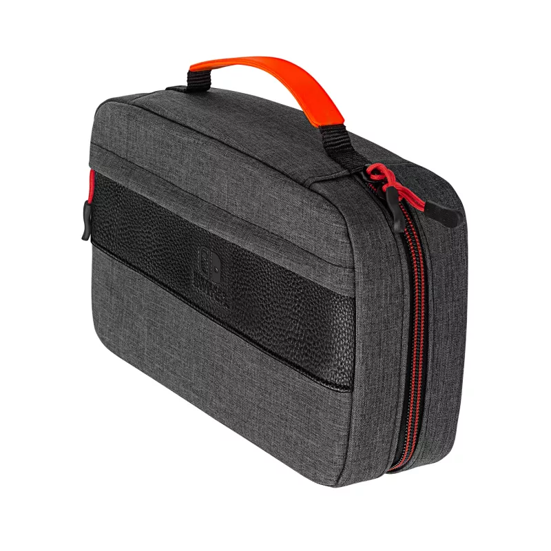PDP Commuter Case - Elite Edition, Sleeve maciņš, Nintendo, Melns, Pelēks, Nintendo Switch, Nintendo Switch Lite, Nintendo Switch OLED, Izturīgs pret kritieniem, Izturīgs pret skrāpējumiem, Rāvējslēdzējs