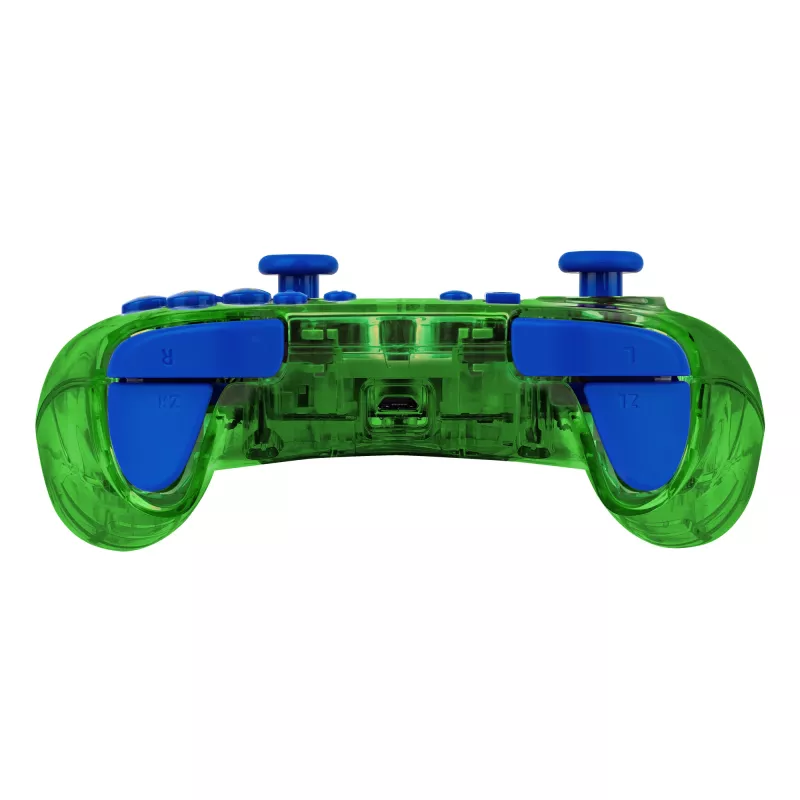 PDP Rock Candy: Luigi Lime — vadu spēļu kontrolieris Nintendo Switch, Switch Lite, Switch OLED, zils/zaļš/caurspīdīgs