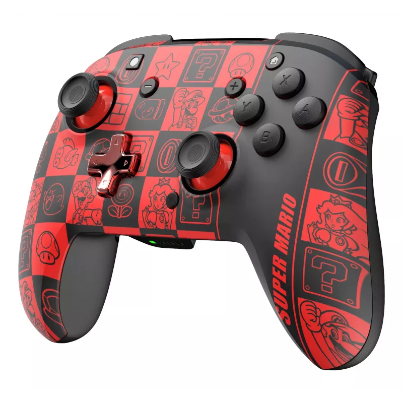 PDP REMATCH GLOW Black, Green, Red spēļu kontrolieris Nintendo Switch, Nintendo Switch OLED
