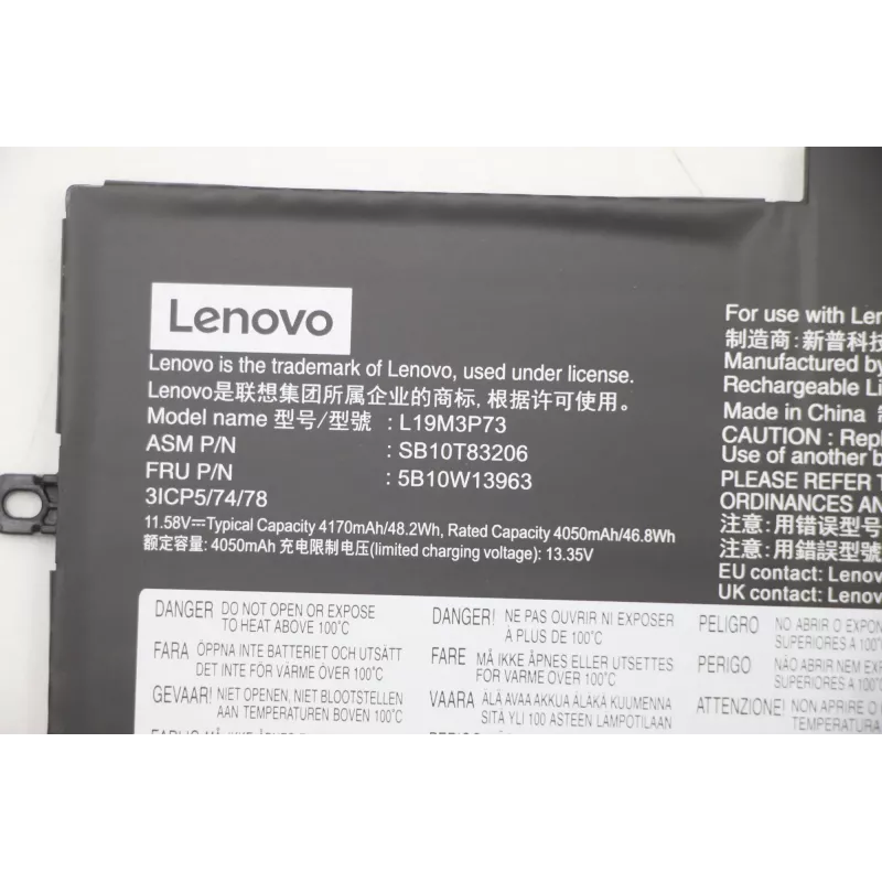 Iekšējais akumulators Lenovo 5B10W13963 48,2Wh Li-Ion saderīgiem Lenovo klēpjdatoriem