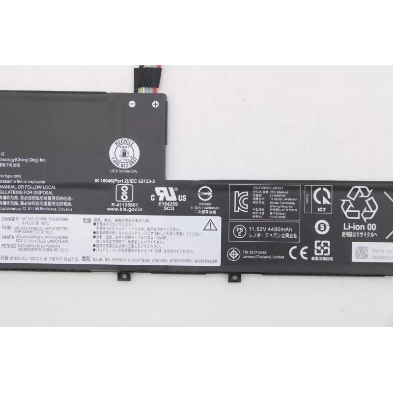Akumulators Lenovo 11.52V 52.5Wh Litija-Jonu 5B10X49072 saderīgiem Lenovo klēpjdatoriem