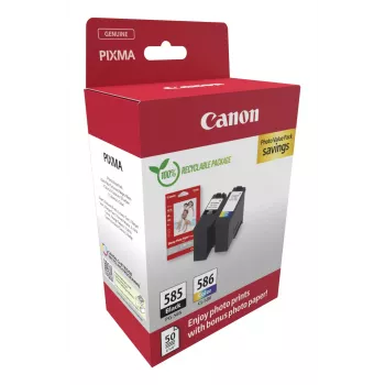 Canon PG-585/CL-586 PVP tintas kasetne 2 gab. Oriģināls Melna, Ciāna, Fuksīna, Dzeltena