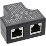 InLine Cat.5e STP T-Adapter RJ45 ligzda uz 2x RJ45 ligzdu Melns