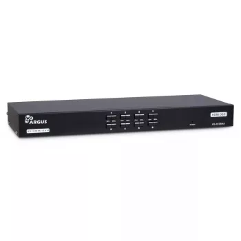 KVM slēdzis Inter-Tech AS-9108HA, 19 inch statīva stiprinājums, melns