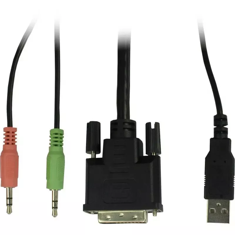 KVM slēdzis Inter-Tech AS-9104DA — 4 portu DVI-I, USB, 19 inch stiprinājums