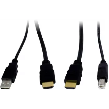 INTER-TECH KT-150H KVM saskarnes adapteris RJ-45 (saimnieks) uz HDMI izeju, vadu, maks. 1980×1080, metāls, melns