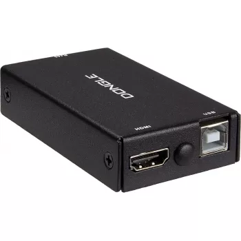 INTER-TECH KT-150H KVM saskarnes adapteris RJ-45 (saimnieks) uz HDMI izeju, vadu, maks. 1980×1080, metāls, melns
