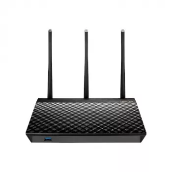 ASUS RT-AC1900U bezvadu maršrutētājs Gigabit Ethernet divjoslu (2.4 GHz / 5 GHz) Melns