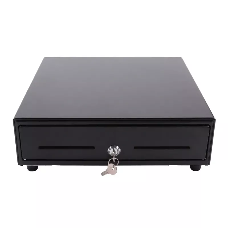 Elektroniskā kases atvilktne Olympia SD 330A, metāla korpuss, 12–14 V, 335×330×104 mm, 2 atslēgas