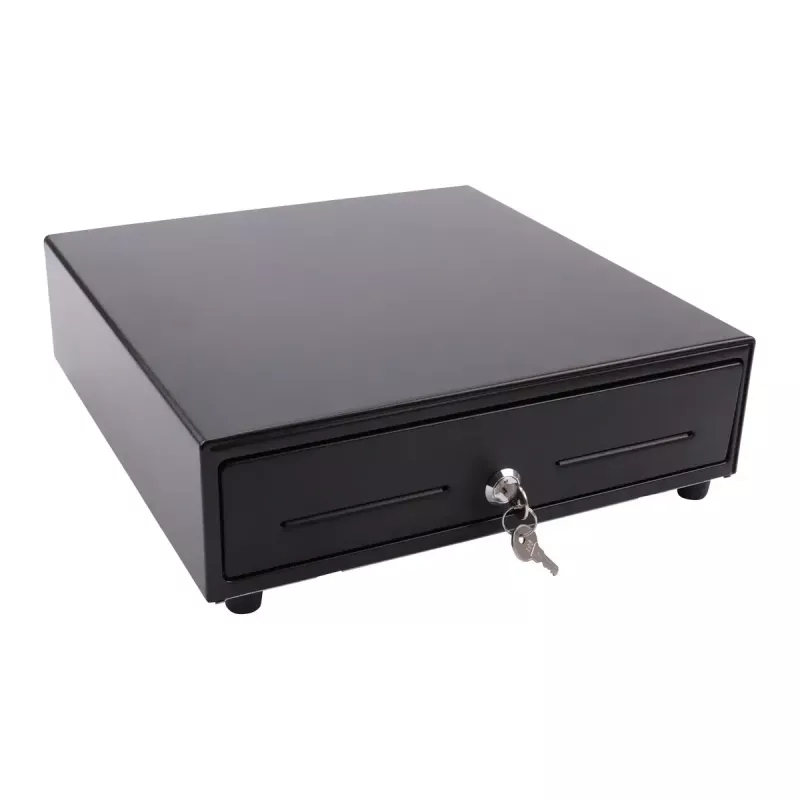 Elektroniskā kases atvilktne Olympia SD 330A, metāla korpuss, 12–14 V, 335×330×104 mm, 2 atslēgas
