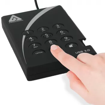 Ārējais cietais disks Apricorn Aegis Padlock 500GB USB 3.2
