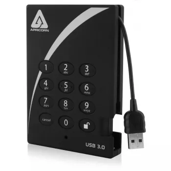 Ārējais cietais disks Apricorn Aegis Padlock 500GB USB 3.2