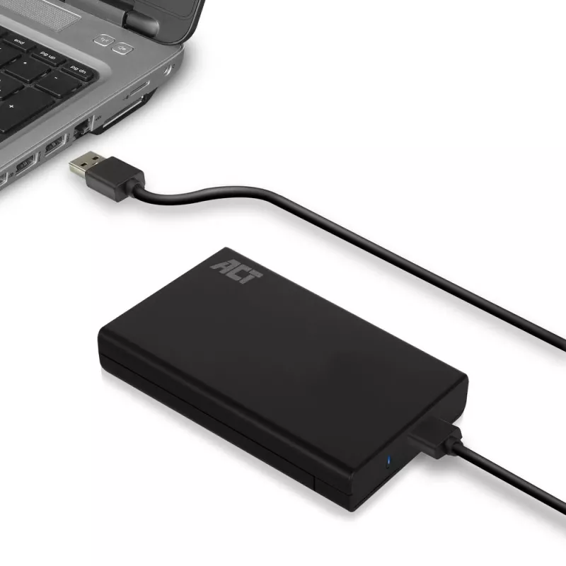 ACT AC1215 ārējais korpuss 2.5 collu SATA HDD/SSD bezskrūvju USB 3.2 Gen1