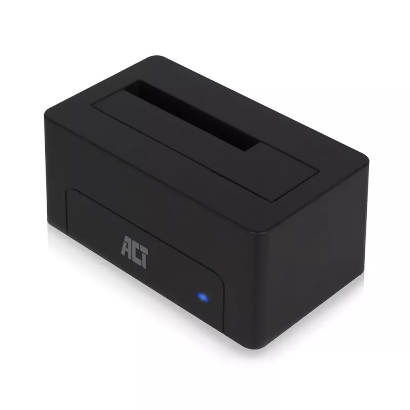 ACT 2.5 collu/3.5 collu SATA HDD/SSD dokstacija USB 3.2 Gen1 Melna