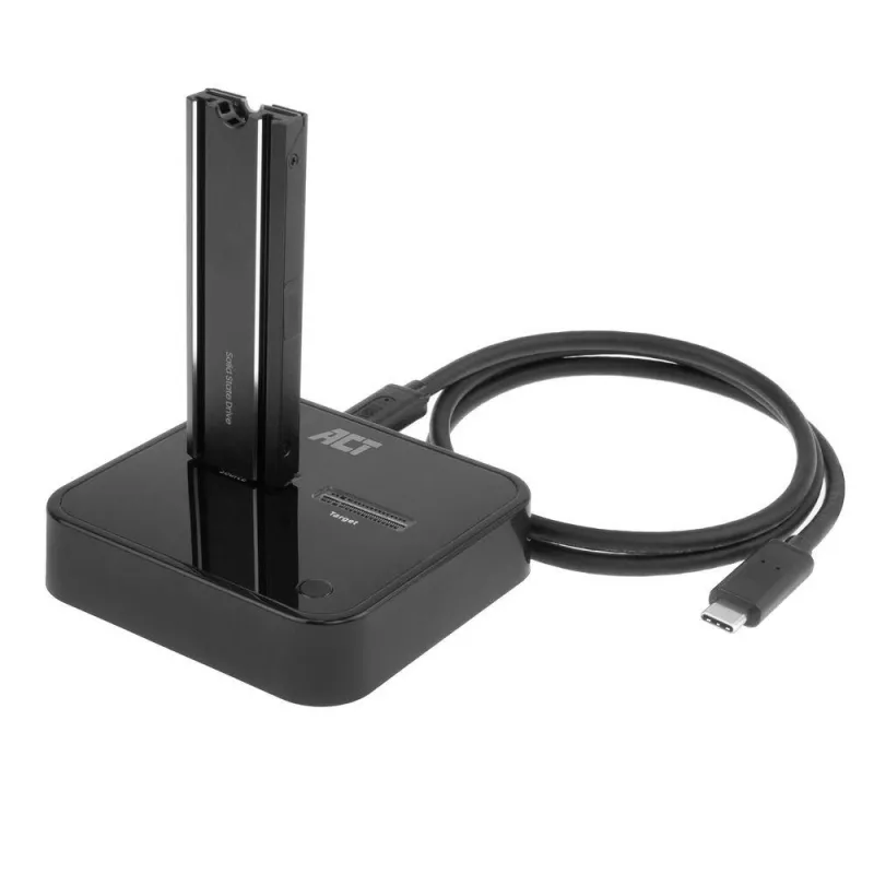 ACT M.2 NVMe/PCIe divu SSD doku klonēšanas stacija, USB-C 3.2 Gen2