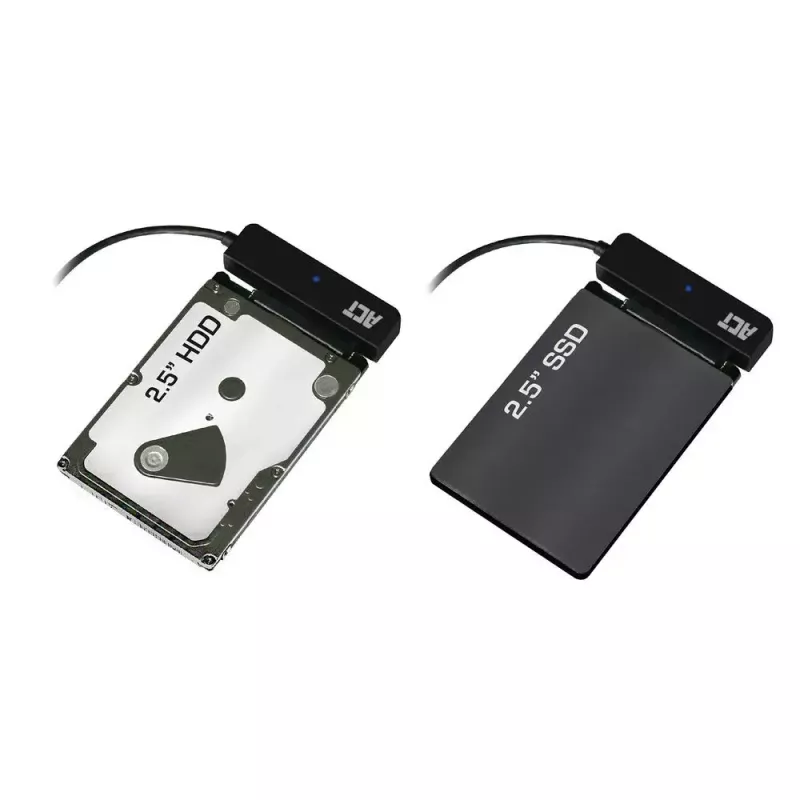ACT USB-C adaptera kabelis uz 2.5 collu SATA HDD/SSD AC1525 0.15m Melns