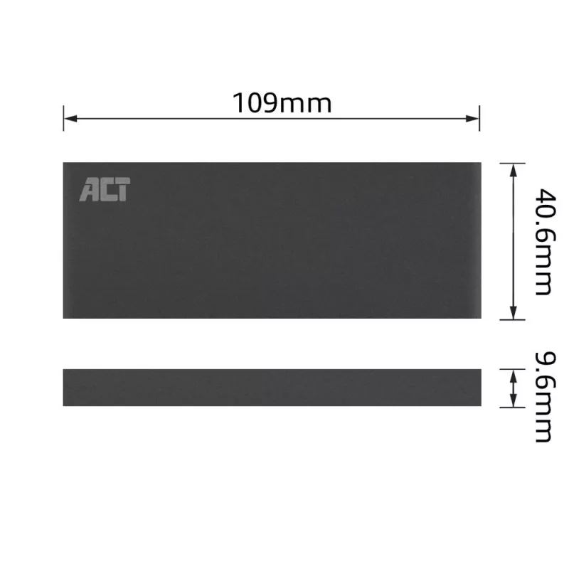 SSD korpuss ACT M.2 USB 3.2 Gen1 Melns 5 Gbit/s