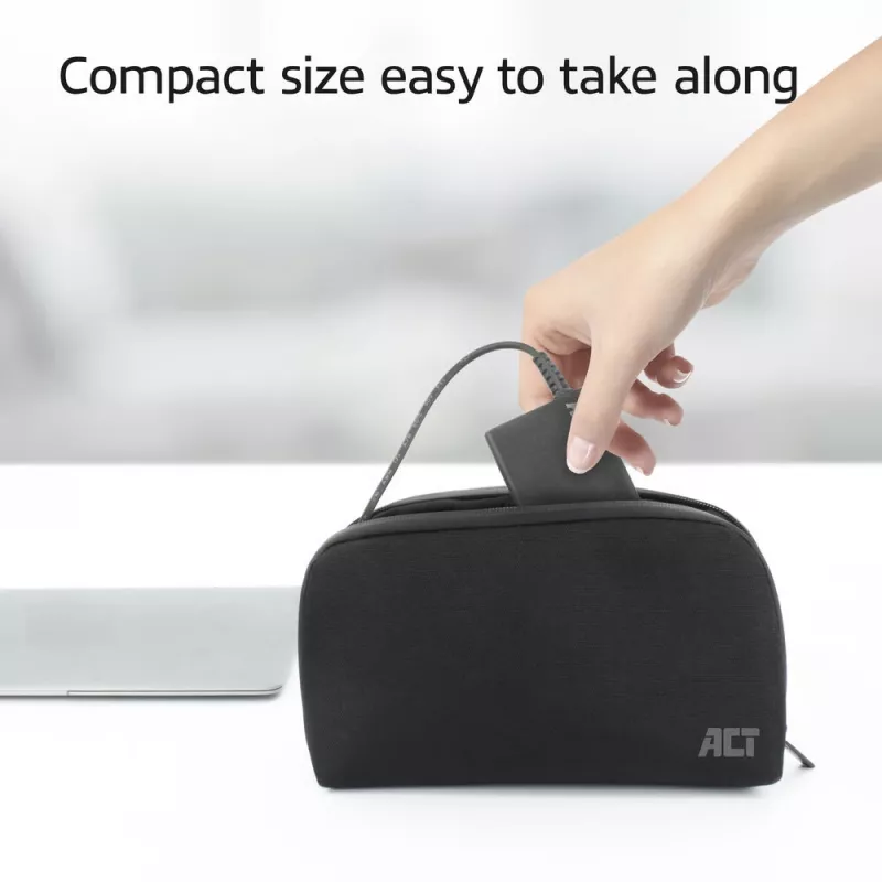 ACT AC2005 USB-C lādētājs klēpjdatoram ar Power Delivery profiliem 65W, 3m