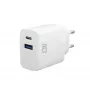 ACT AC2122 USB-C & USB-A lādētājs 20W ar Power Delivery PPS, Quick Charge, GaNFast