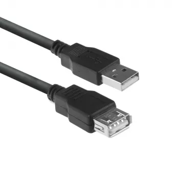 ACT USB 2.0 pagarinātājvads A tēviņš - A mātīte 1,8 m, Zip Bag